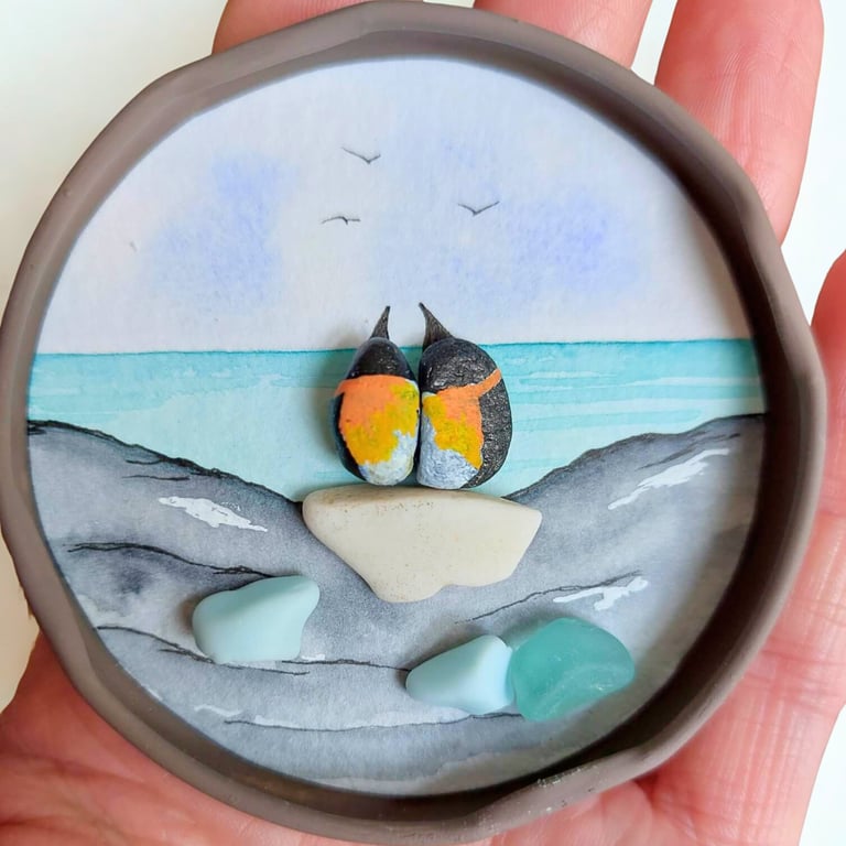 Handmade Sea Glass Penguin Fridge Magnet, Meaningful Coastal Keepsake Gift