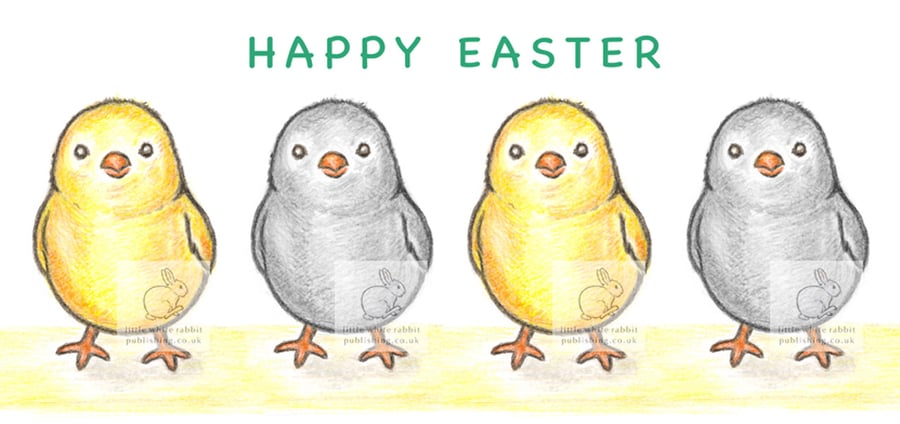 Four Chicks - Easter Card