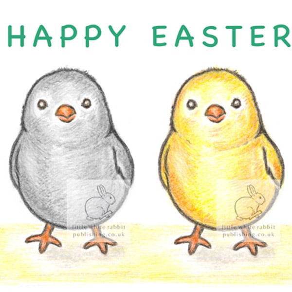 Four Chicks - Easter Card