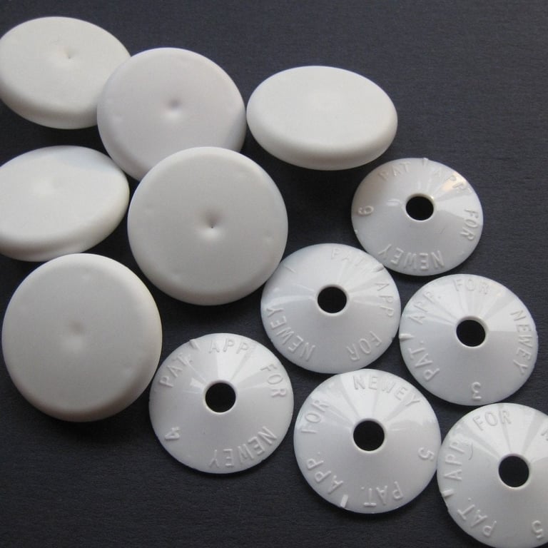 10 Nylon Cover Button Blanks Size 46 29mm