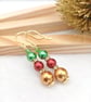 Pearl Earrings - Christmas Bauble Inspired Pearl Earrings - Festive Earrings  - Image 5