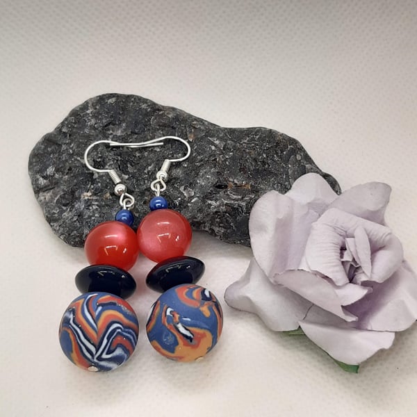 Statement polymer clay earrings