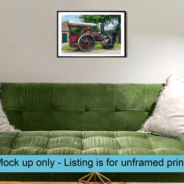 Steam road roller 16663 print