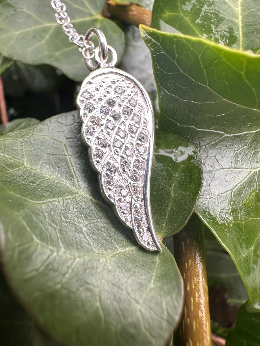 Angel Wing Necklace in Sterling Silver