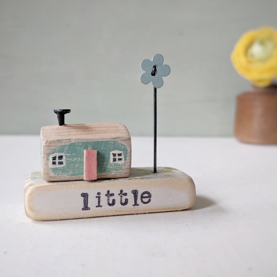 Little Wooden Handmade House and Base in a Bag - little 