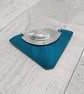 Recycled Aluminium Drink Can Base Metal, Teal Triangular Acrylic Shape Necklace - Image 4