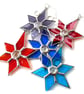 Colourful Crystal Star 6-point Suncatcher Stained Glass Colour choice - Image 1