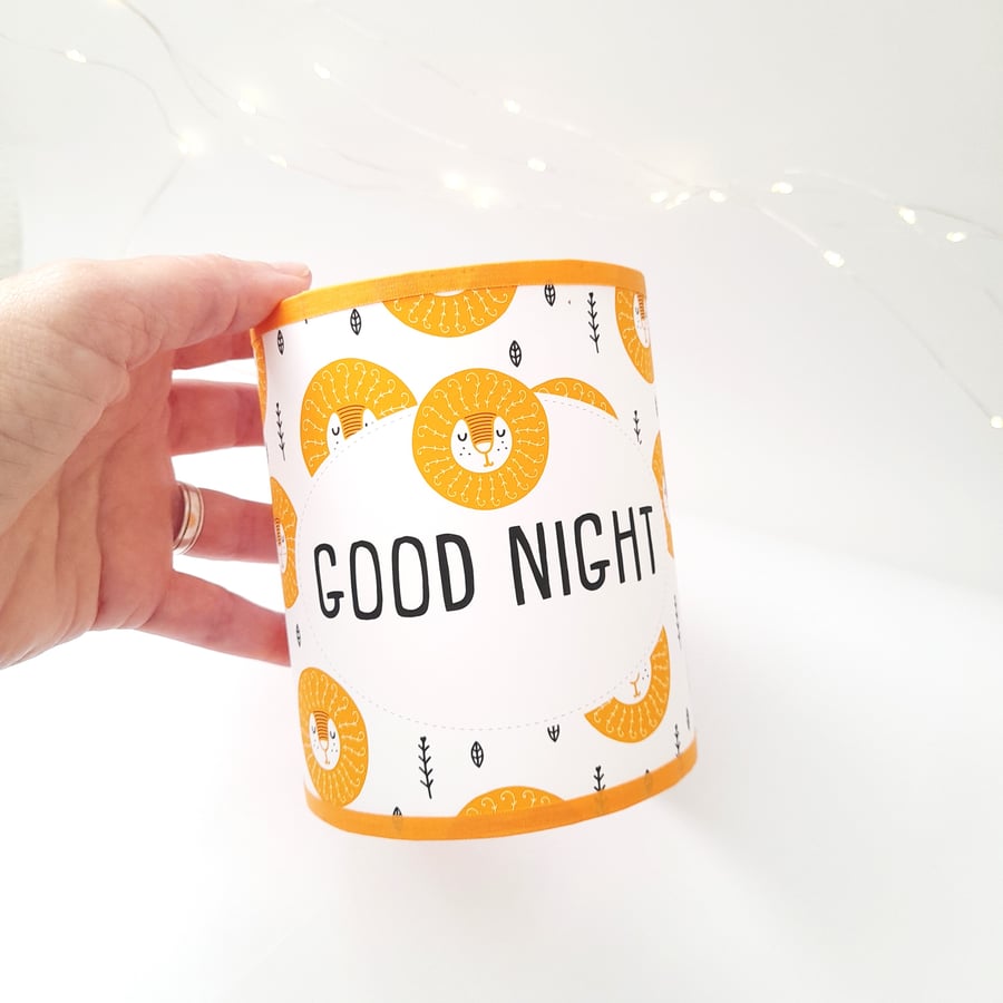 Baby Lion Personalised lantern nursery decoration, children table luminary