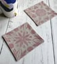 Hand Printed Linen Coaster Set - Image 3