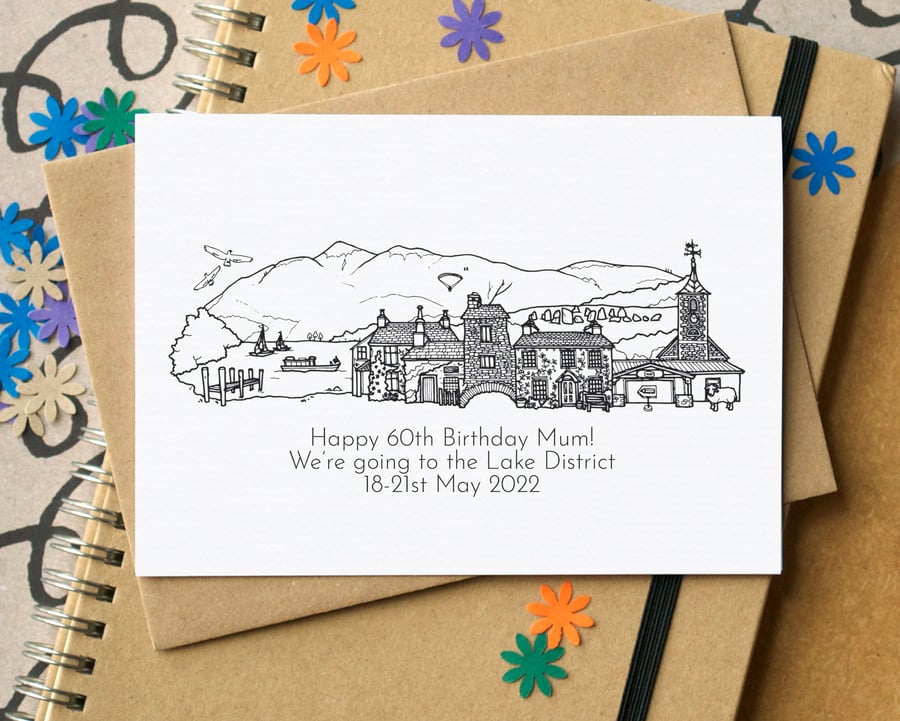 Personalised "We're Going To..." Holiday Skyline Greetings Card