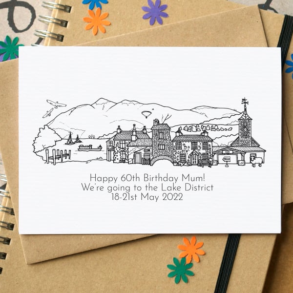 Personalised "We're Going To..." Holiday Skyline Greetings Card