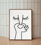 Stinky Line Art Bathroom Wall Print - Funny Nose Pinch Poster (Digital Download)