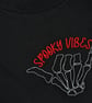 Handmade Embroidered Halloween Sweatshirt - Minimalist Skeleton Hand Cosy Spooky - Image 6