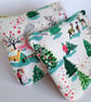 Christmas zipped pouch bag - Romantic winter scene - Dancing couple with swans - Image 9