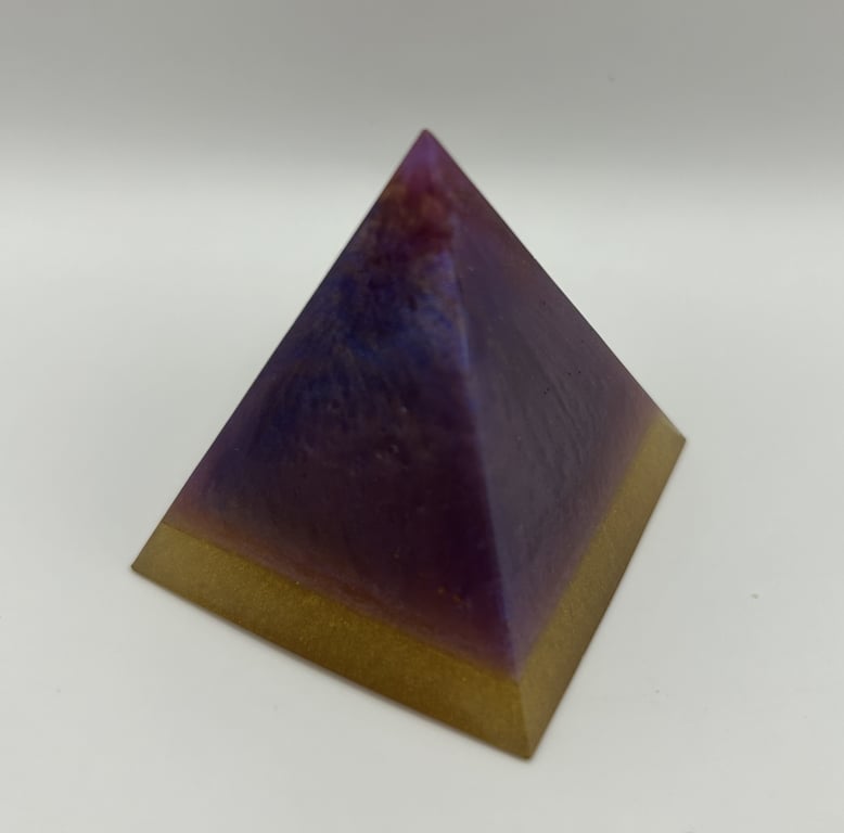 Resin Pryamid, Paperweight, Gift with Eye of Horus Detail Hidden Underneath