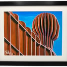 Gateshead, Angel O'T North. Cityscape Art Framed Art Print 14" x 11" Frame 