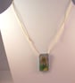 Sold. Felted and hand embroidered necklace - marsh marigold - Image 2