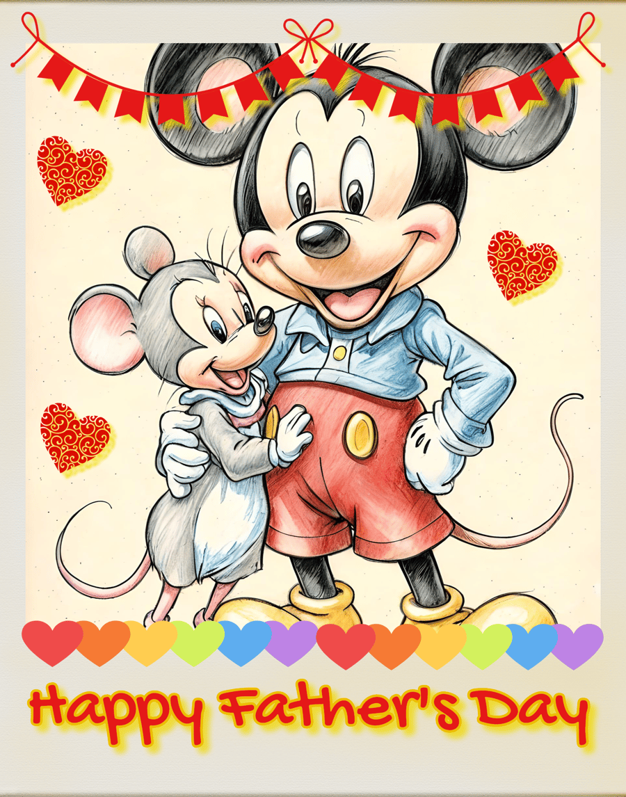 Father's Day Card Mice A5