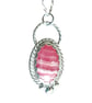 Necklace Silver Rhodochrosite Jewellery Gift Pink Oval Recycled Sterling 925 - Image 2