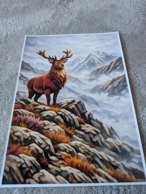 Scottish Highland Red Stag A4 Photo Print Wall Art 