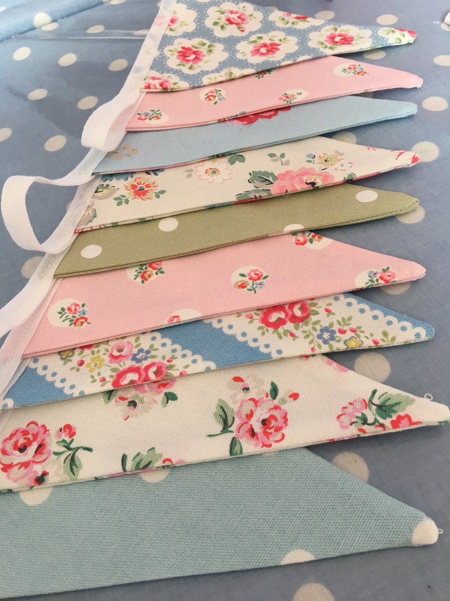 10 ft Cath kidston cotton fabric bunting