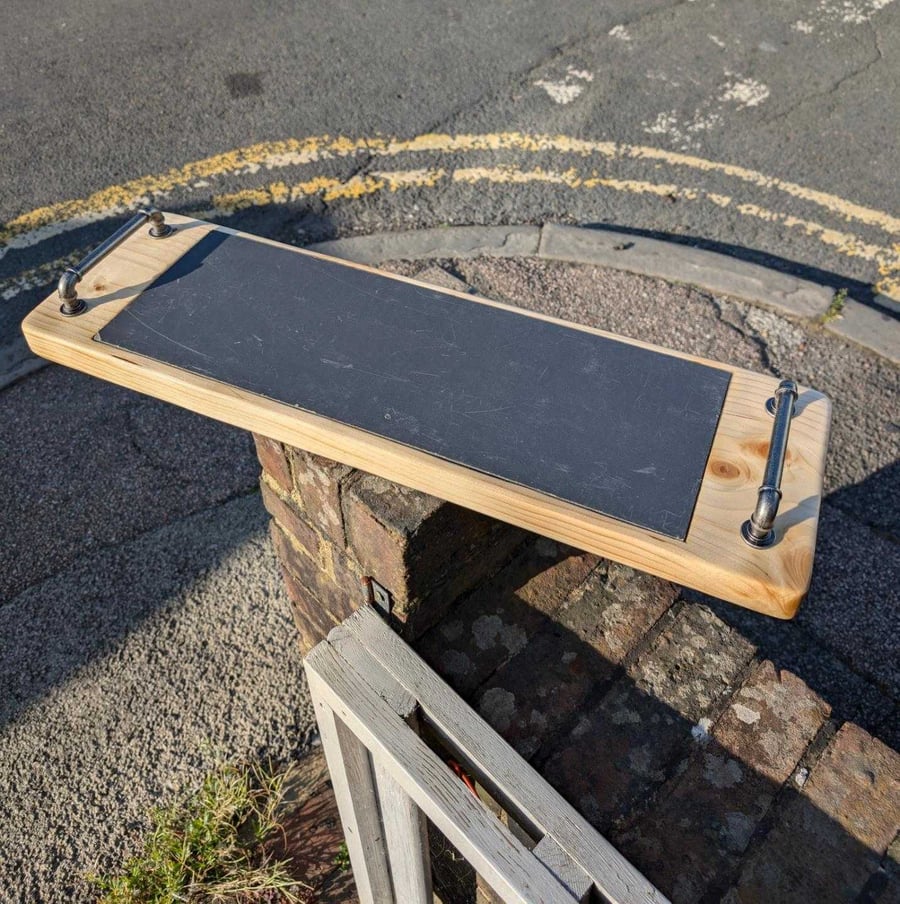 Scaffold and Slate Serving Board