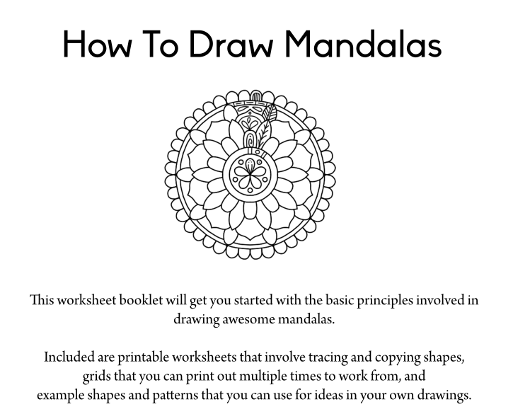 Workshop Booklet - How To Draw Mandalas 