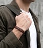 Personalised Leather Bracelet with Coordinates and Optional Secret Message  - Image 3