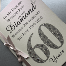 Luxury 60th (Diamond) Anniversary Card – Personalised with Names and Date