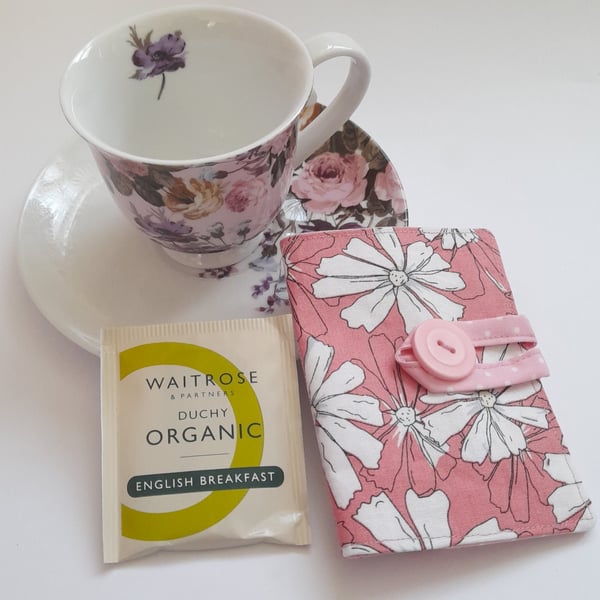 Seconds Sunday - Floral Tea wallet, Travel tea wallet, Teabag holder