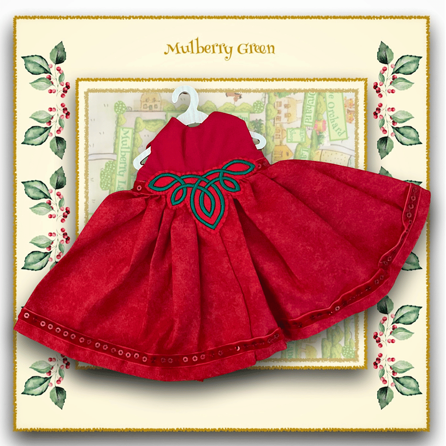 Embroidered Christmas Dress 