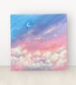 Original acrylic painting dreamy sky
