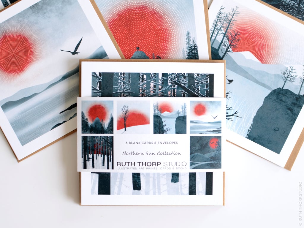 Northern Sun Pack of 6 Greeting Cards