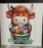 Highland Cow Christmas Card  - Image 3