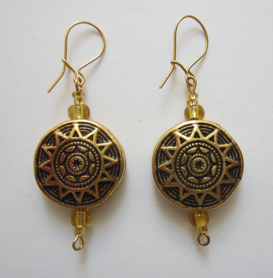 Sun Bead Earrings