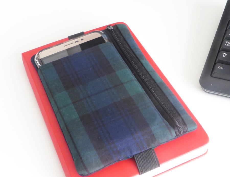 Tartan pencil case for bullet journal