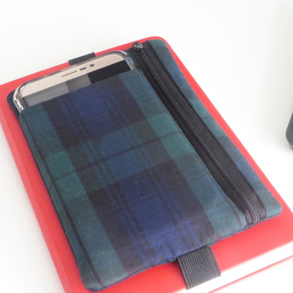 Tartan pencil case for bullet journal