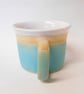 Mug Flared top Turquoise Blue ceramic. - Image 3