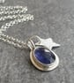 Iolite and silver star pendant, September birthstone, Celestial jewellery - Image 9