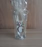 Christmas Reindeer Letter "G" Personalised Letter Drinking Latte Glass 