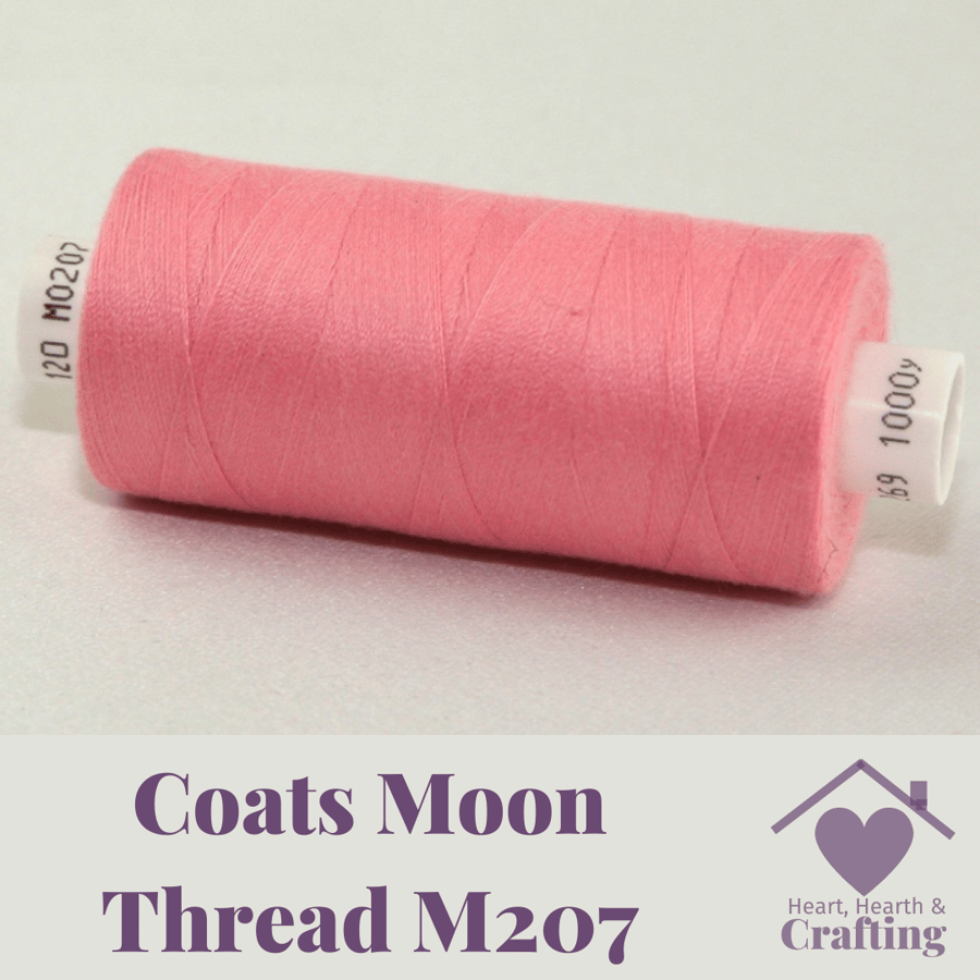 Sewing Thread Coats Moon Polyester – Pink M207