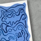 Abstract Postcard Art Painting Puddle