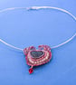 Red Heart Sea Glass Pendant - Image 2