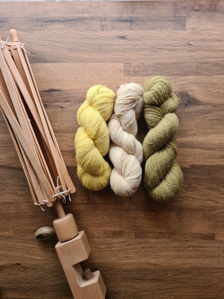 Naturally plant dyed non-superwash British Romney DK Wooltrace wool yarn