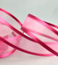 Pink organza satin Ribbon 10mm x 5 metres  - Image 1