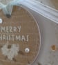 Christmas Card - Wreath With Cream Poinsettias- Merry Christmas - Image 5
