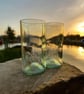 Bacardi Rum - Upcycled GlassBacardi Rum Bottle Glass, Upcycled Bacardi Glass, Ru