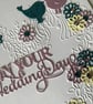 Embossed wedding day card. CC689