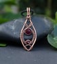 Copper Wire Wrapped Pointed Drop Pendant - Choice of Colours - Image 2