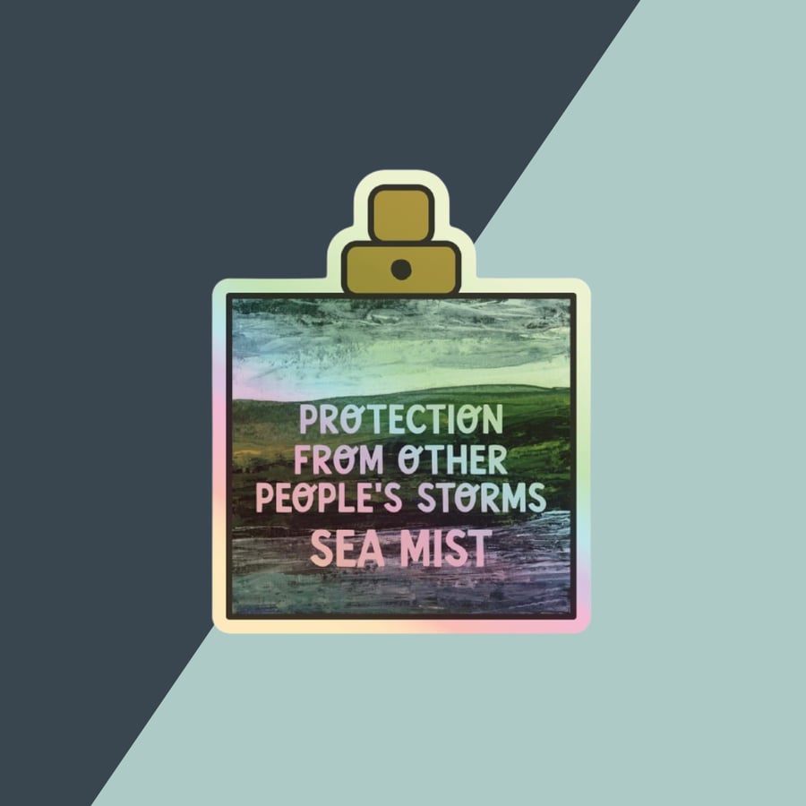 'Protection' Holographic Die Cut Sticker